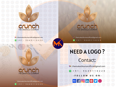 CRUNCH - THE GRANOLA COMPANY LOGO DESIGN branding design icon logo vector