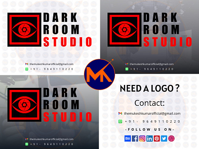 DARK ROOM STUDIO (PHOTOGRAPHER LOGO DESIGN) branding design icon logo vector