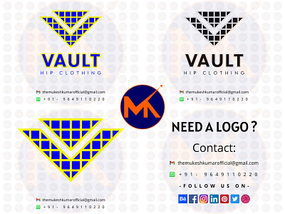 VAULT HIP CLOTHING BRAND LOGO DESIGN