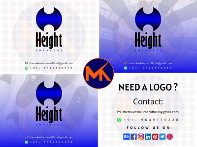 HEIGHT (SNEAKER COMPANY LOGO DESIGN) branding design icon logo vector