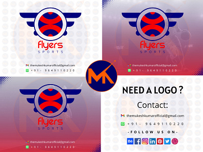 FLYERS (SPORTS TEAM LOGO DESIGN) branding design icon logo vector