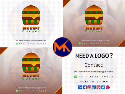 BIG BUNS (BURGER LOGO DESIGN) branding design graphic design icon logo vector