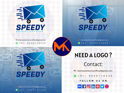 SPEEDY (POSTAL SERVICE LOGO DESIGN) branding design graphic design icon logo vector