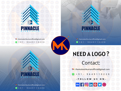 PINNACLE (ARCHITECTURAL FIRM LOGO DESIGN) branding design graphic design icon logo vector