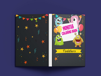 Monster Coloring Book For Toddlers For KDP best design book cover fiverr interior kdp kdp cover kids book