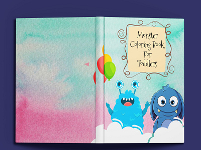 KDP Monster Coloring Book For Toddlers book book cover book designer children design fiverr graphic design illustration interior kdp kdp book monster coloring book