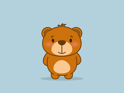 Little cute bear adobe illustrator bear cartoon character cute design flat illustration kawaii logo mascot nice vector vectornator