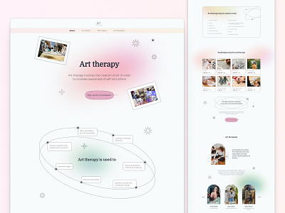 Art therapy | Landing page branding design graphic design typography ui