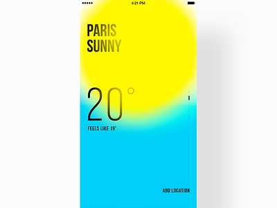 Weather App app clean concept flat minimal minimalist pure sunny ux ui weather