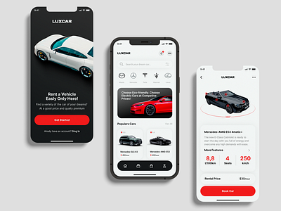 Car Rental App Concept app branding design graphic design ui ux