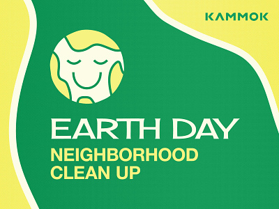 Earth Day 2021 - Neighborhood Cleanup clean up design earth day green illustration illustrator kammok summer texture yellow