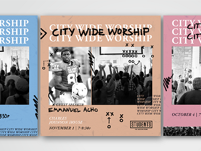 City Wide Worship - Instagram - Fall 2017 city wide worship collage graffiti hand drawn ministry scan sharpie students texture worship
