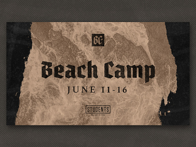 Beach Camp 2018 beach beach camp camp crash overlay sand students texture water waves
