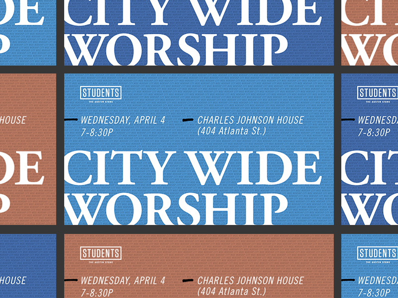 City Wide Worship - April 2017 bold city dance ministry serif sharpie students wide worship