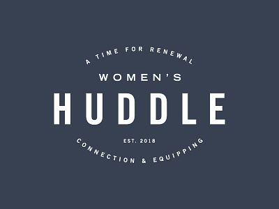 Women's Huddle 2018 beautiful clean decorative huddle logo mark simple vector womens