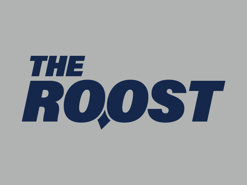The Roost grey blue mark logo news forum blog website sports rice owl roost