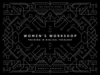 Women's Workshop Branding branding connected lines monoline pattern textile vector womens workshop woven