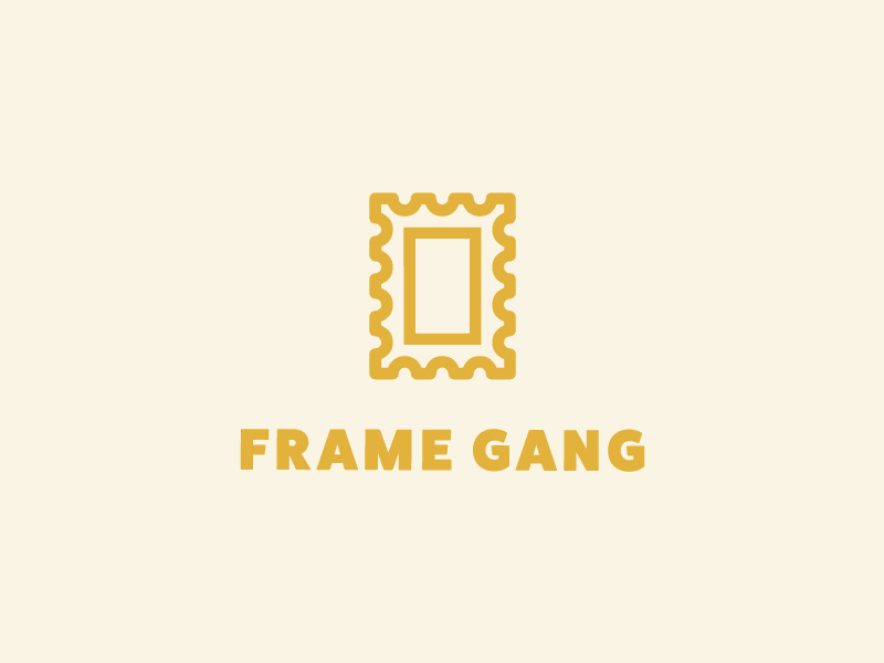 Frame Gang mark line monoline illustrator minimal simple gang frame frames pugs thug pug