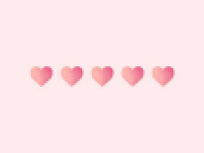 Pixeled Heart hearts icon lives love photoshop pixel art pixelation style valentines day video game