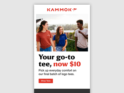 01.26.20 Tee Deal - Kammok Email after effects design email design email marketing kammok products ui