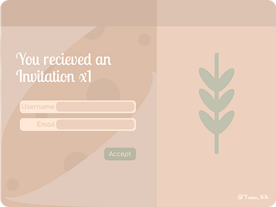 One Dribbble Invitation invitation ui