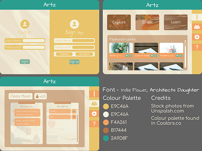Artz - a web design design ui