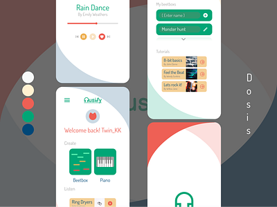 Musify | Simple music app app branding design logo ui