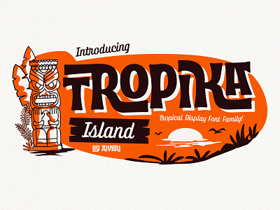 Tropika Island aiyari display display font hand lettering interlock interlocking open type retro script serif tropic tropical tropika island typeface vintage