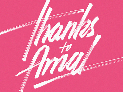 First! brush script first shot hand lettering thank you welcome