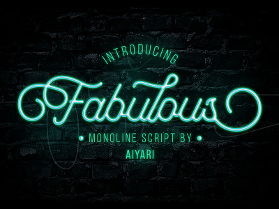 Fabulous monoline open type script typeface