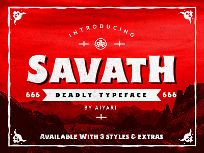 Savath display horror opentype retro serif typeface