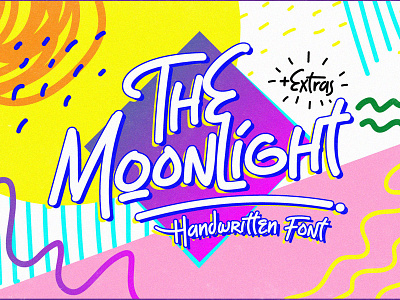 The Moonlight 90s handwritten memphis opentype retro