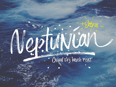 Neptunian Extras casual font handwriting opentype summer