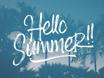 Hello Summer casual enjoy handwriting opentype summer