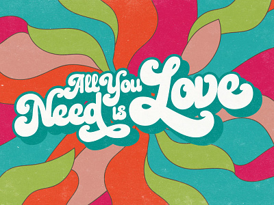 All You Need is Love flourish funk groovy open type psychedelic retro script typeface