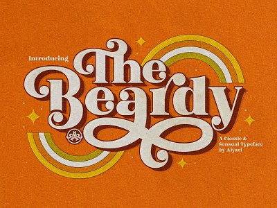 The Beardy 60s 70s 80s groovy opentype retro serif typeface vintage