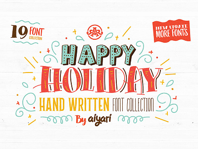 Happy Holiday Font Collection + Extras