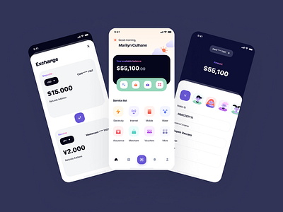 Mallet - Light mode & Dark mode finance UI Kit