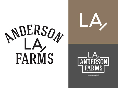 Anderson Farms logo agriculture anderson farms brand branding cattle farm illustrator logo louisiana