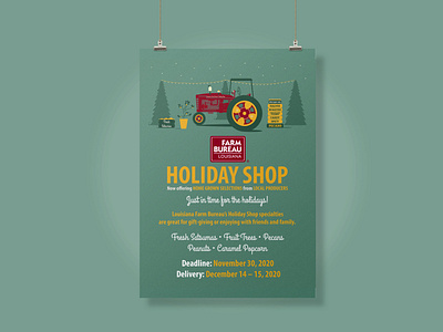 2020 Louisiana Farm Bureau Holiday Shop Poster