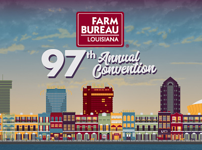 97th Louisiana Farm Bureau Convention agriculture branding design farm bureau illustration illustrator louisiana