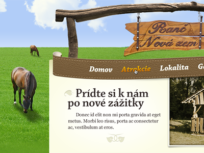 New Land Ranch country horses leather ranch vintage webdesign