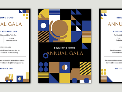 Gala Invitation - save the date abstract gala geometric invitation invite patterns shapes