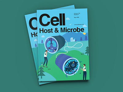 magazine cover cell health illustration journal magazine microbe science