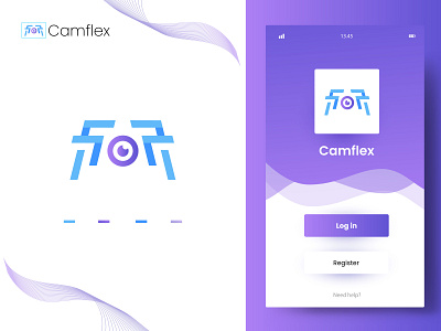 Camflex modern logo app branding camflex color film graphic design icon logo minimal modern new photo simple trendy ui uiux video