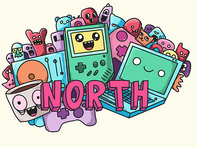 NORTH Promo branding design gamedesign illustration logo procreate