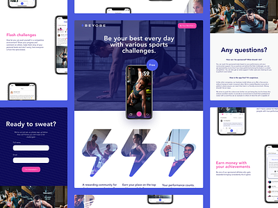 Beyobe - Fitness app landing page