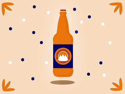 Cheers everyone! beer bottle can illustration minimalistic