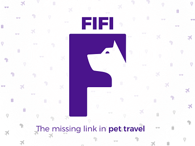 Fifi logo - The missing link in pet travel animal cat dog fifi hack logo travel whitespace