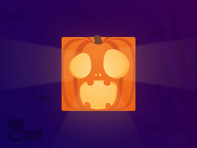Monster Cards #2- PUMPI 👁 animation app card character design flat halloween illustration monster pumpkin ui